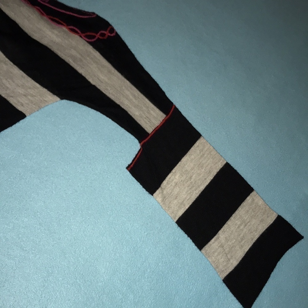 CUSTO knitwear bold stripes bell sleeves vintage soft alpaca sweater NEW size S - Picture 2 of 9